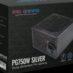 Sursa alimentare Silver ProGaming ATX 750W, 80PLUS Standard, Active PFC, Ultra Quiet, Negru